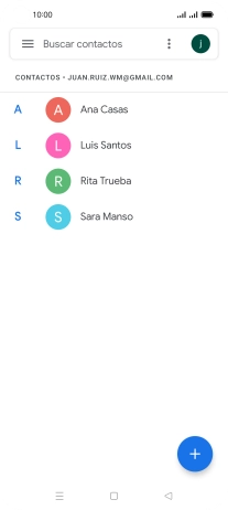 Pulsa el icono de nuevo contacto.