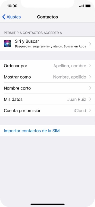 Pulsa Importar contactos de la SIM.