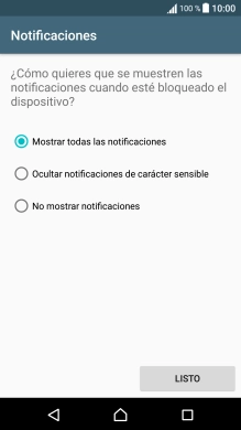 Pulsa el ajuste deseado.