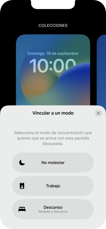 Pulsa un modo de concentración.