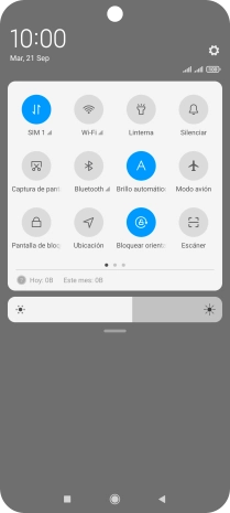 Pulsa Modo avión para activar o desactivar la función.