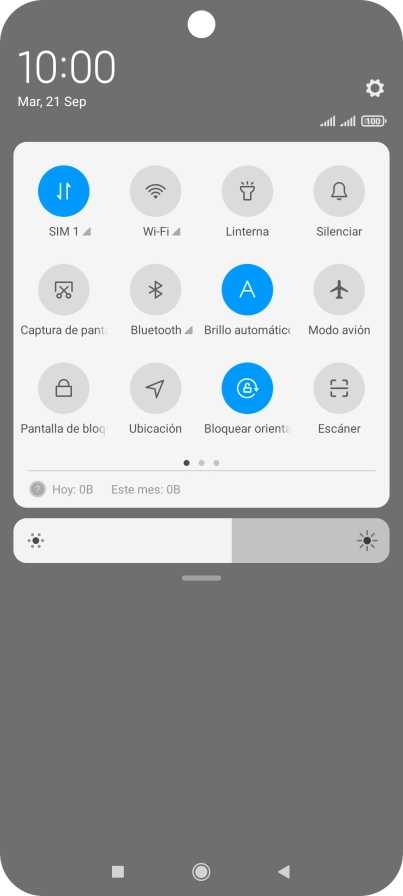 Pulsa Modo avión para activar o desactivar la función.