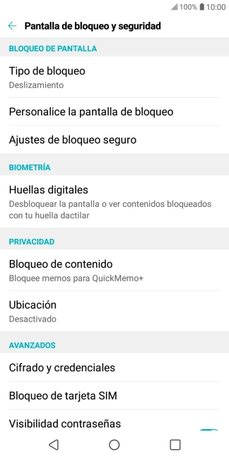 Pulsa Bloqueo de tarjeta SIM.