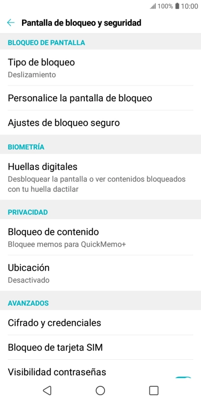 Pulsa Bloqueo de tarjeta SIM.