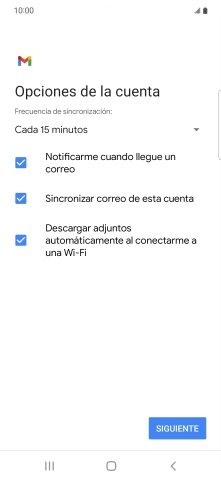 Si aparece en la pantalla esta imagen, tu cuenta de correo electrónico ha sido reconocida y configurada automáticamente. Sigue las indicaciones de la pantalla para introducir más información y terminar la configuración.