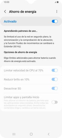 Pulsa la tecla de inicio para terminar y regresar a la pantalla de inicio.