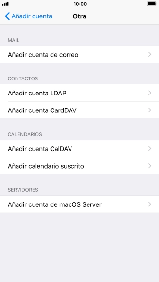 Pulsa Añadir cuenta de correo.