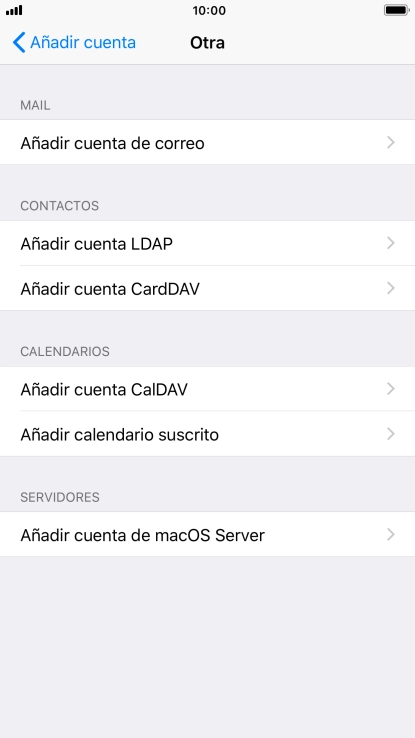 Pulsa Añadir cuenta de correo.