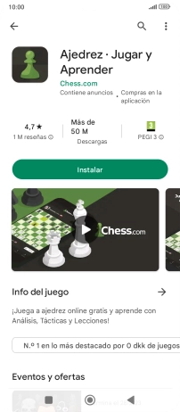 Pulsa Instalar y sigue las indicaciones de la pantalla para instalar la app.