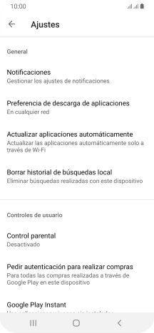 Pulsa Actualizar aplicaciones automáticamente.
