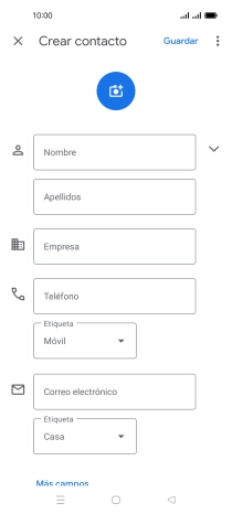 Pulsa Nombre e introduce el nombre deseado.