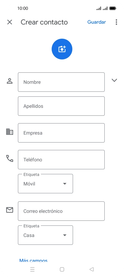 Pulsa Nombre e introduce el nombre deseado.