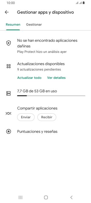 Pulsa Gestionar.