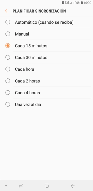 Pulsa el ajuste deseado.