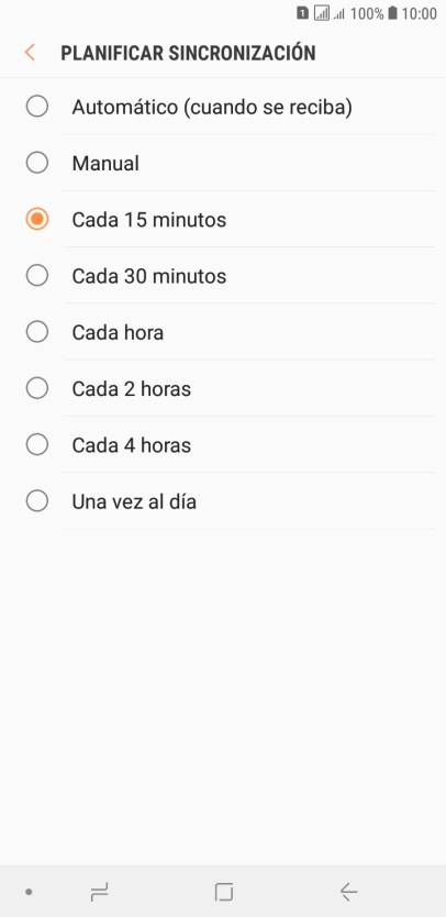 Pulsa el ajuste deseado.