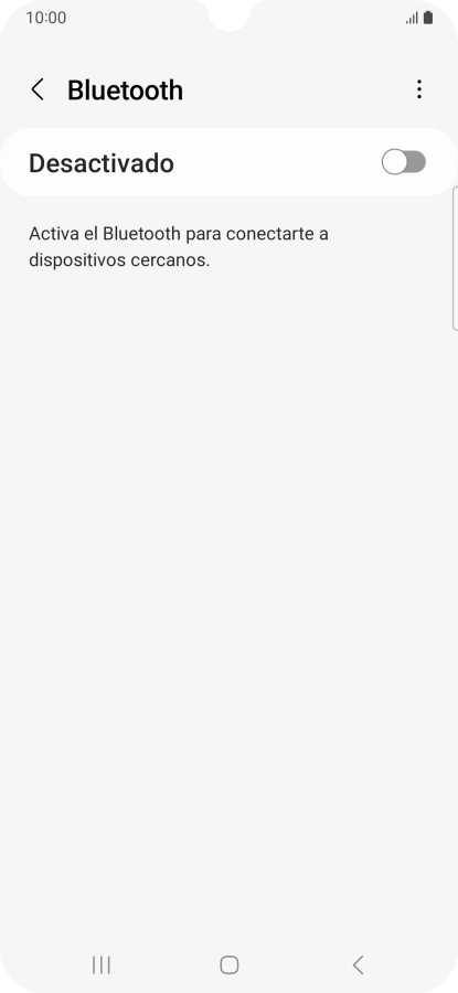 Pulsa el indicador para activar la función.