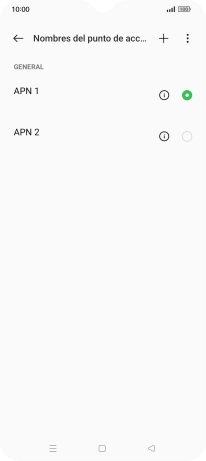 Pulsa en el campo junto a la conexión de datos para activarla.