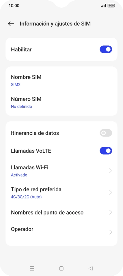 Pulsa el indicador junto a 