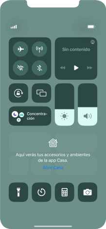 Pulsa el icono de modo de avión para activar o desactivar la función.