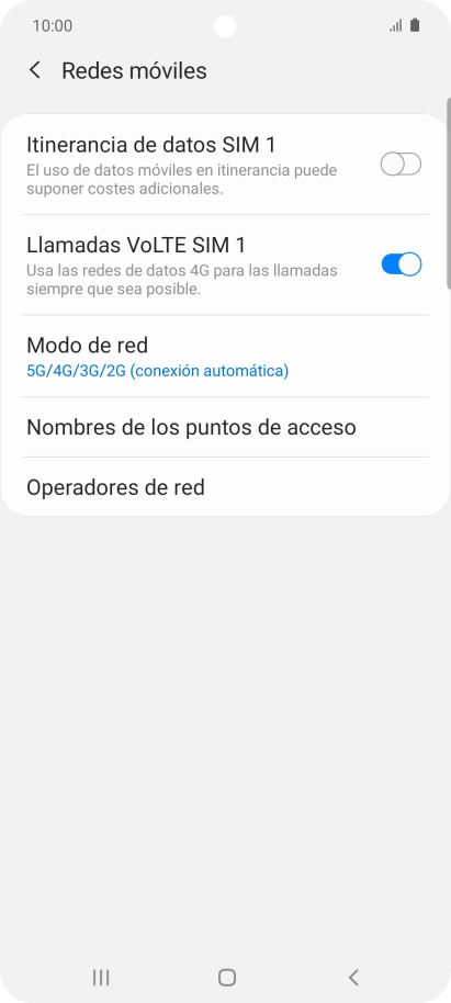 Pulsa Operadores de red.