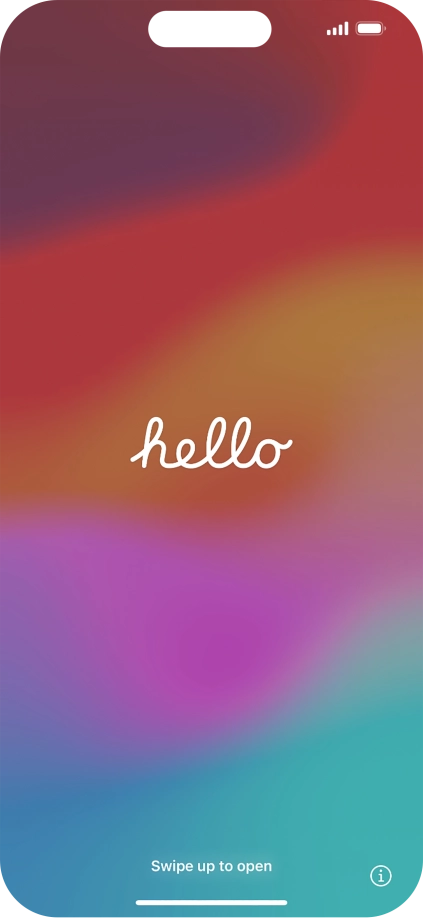Desliza el dedo hacia arriba desde la parte inferior de la pantalla.