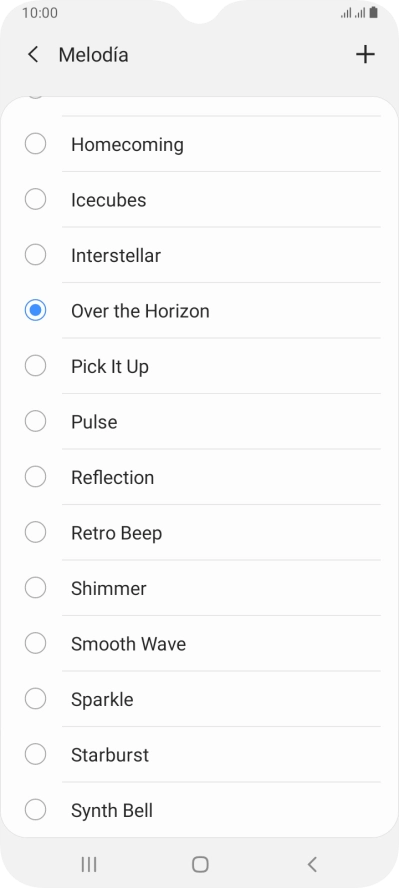 Pulsa el icono de añadir timbre de llamada.