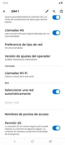 Pulsa Preferencia de tipo de red.
