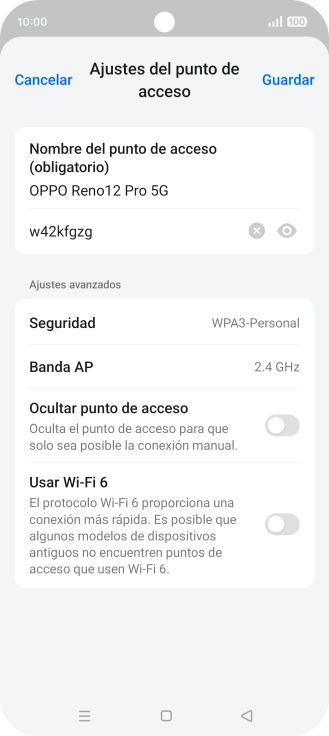 Pulsa en el campo de la contraseña e introduce una contraseña.