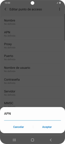 Introduce airtelwap.es y pulsa Aceptar.