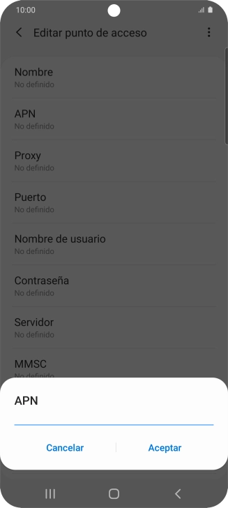 Introduce airtelwap.es y pulsa Aceptar.