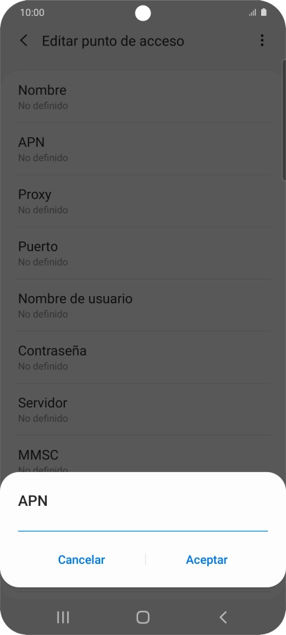 Introduce airtelwap.es y pulsa Aceptar.