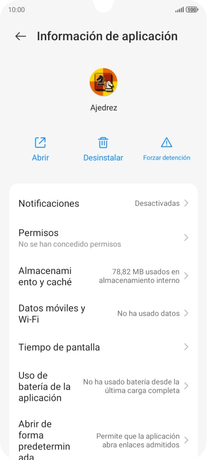 Pulsa Almacenamiento y caché.
