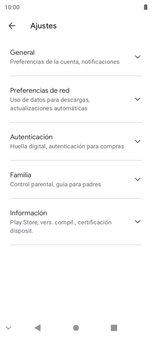 Pulsa Preferencias de red.