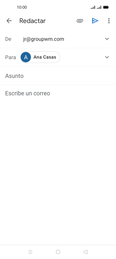 Pulsa Asunto e introduce el asunto deseado.