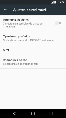 Pulsa Tipo de red preferida.
