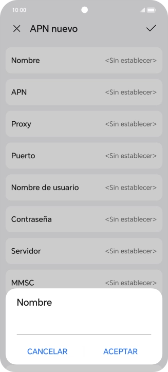 Introduce Vodafone Internet y pulsa ACEPTAR.