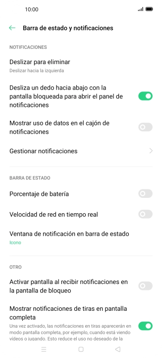 Pulsa Gestionar notificaciones.