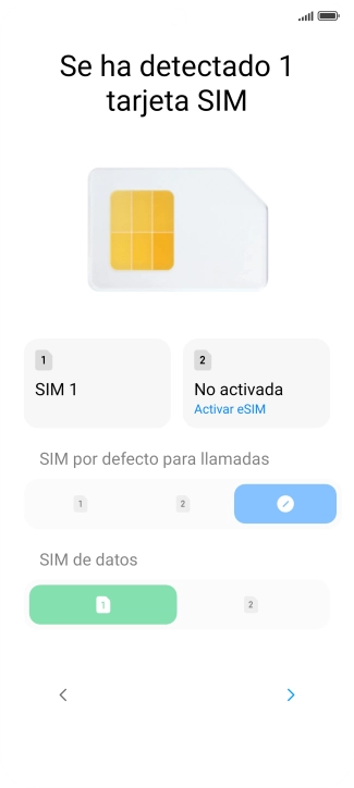 Pulsa la flecha hacia la derecha.