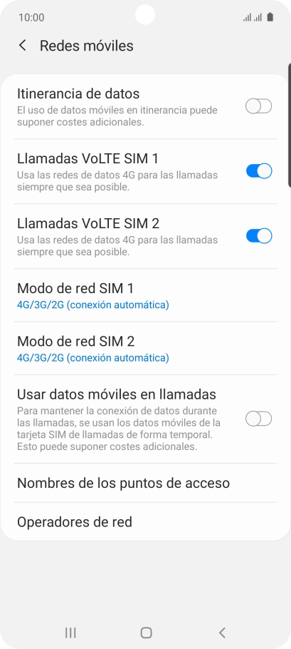 Pulsa Operadores de red.