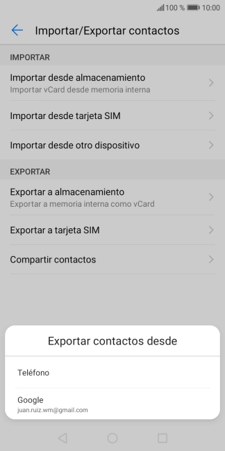 Pulsa Teléfono.