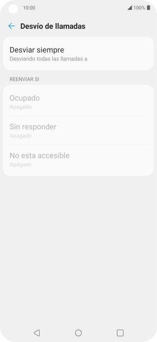 Pulsa el tipo de desvío deseado.