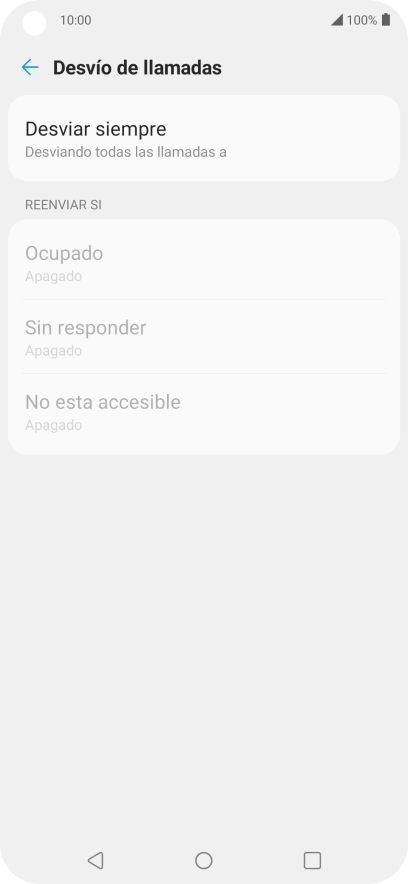 Pulsa el tipo de desvío deseado.