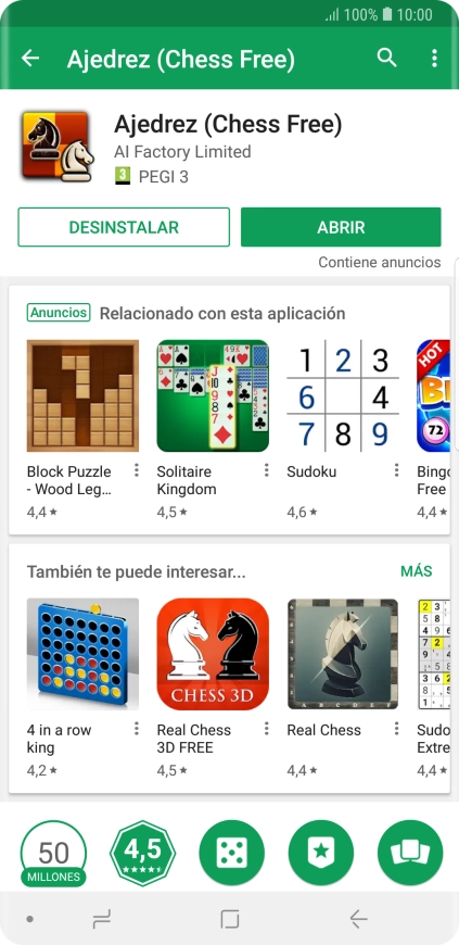 Pulsa la tecla de inicio para terminar y regresar a la pantalla de inicio.