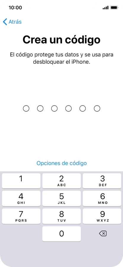 Pulsa Opciones de código.