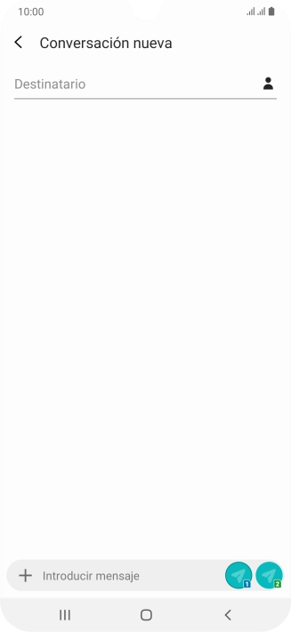 Pulsa en el campo de búsqueda e introduce las primeras letras del nombre del destinatario deseado.