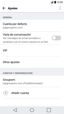 Pulsa la cuenta deseada.