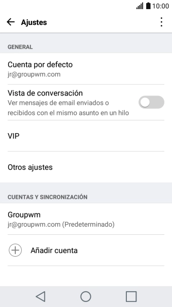 Pulsa la cuenta deseada.