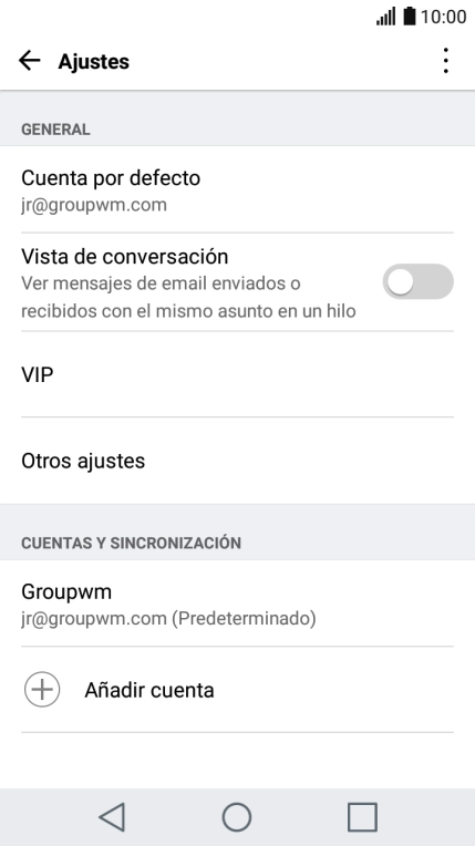 Pulsa la cuenta deseada.