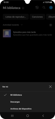 Pulsa una categoría y desplázate al archivo de música deseado.