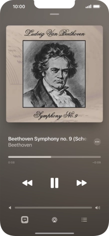 Pulsa la flecha hacia la derecha para ir al archivo de música siguiente.